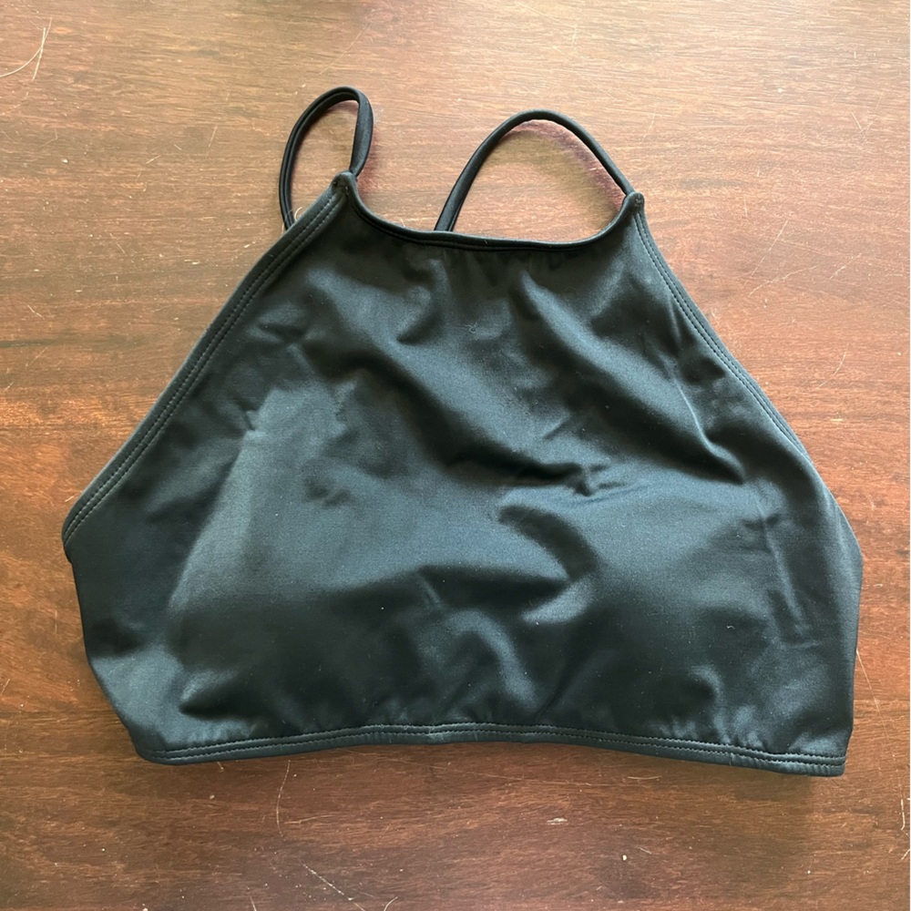 Black Bathing Suit Halter Top